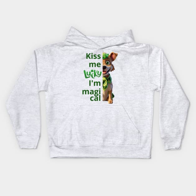 Kiss me, I'm magical Kids Hoodie by benzshope